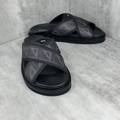 Dior CD Diamonds Slides "Black"