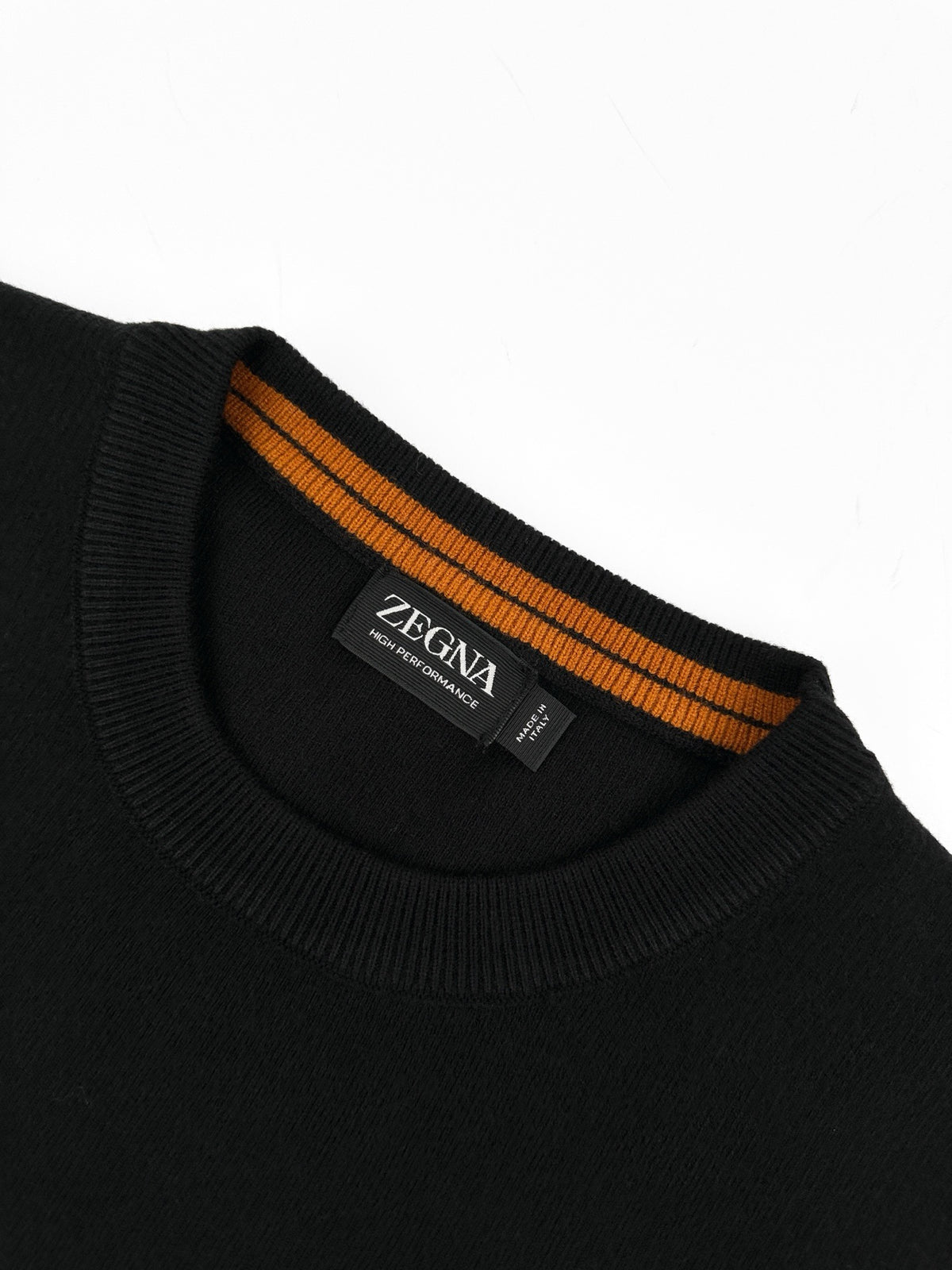 Zegna High Performance Wool Crewneck Sweater "Black"