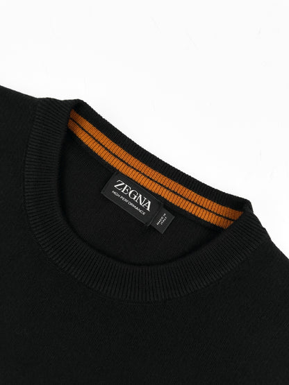 Zegna High Performance Wool Crewneck Sweater "Black"