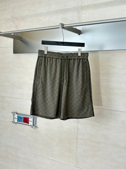 Gucci GG Jersey Jacquard Shorts "Forest Green"