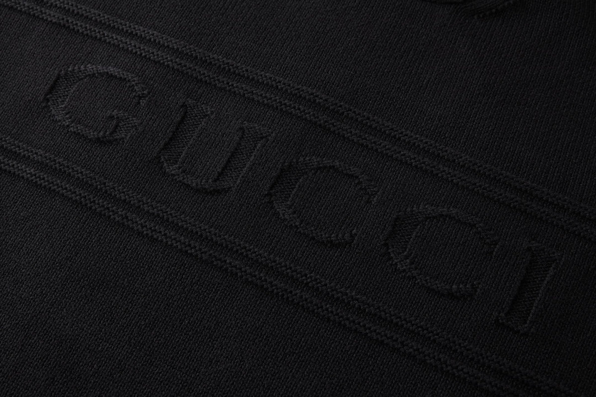 Gucci Knit Cotton Wool Sweater with Intarsia "Black"