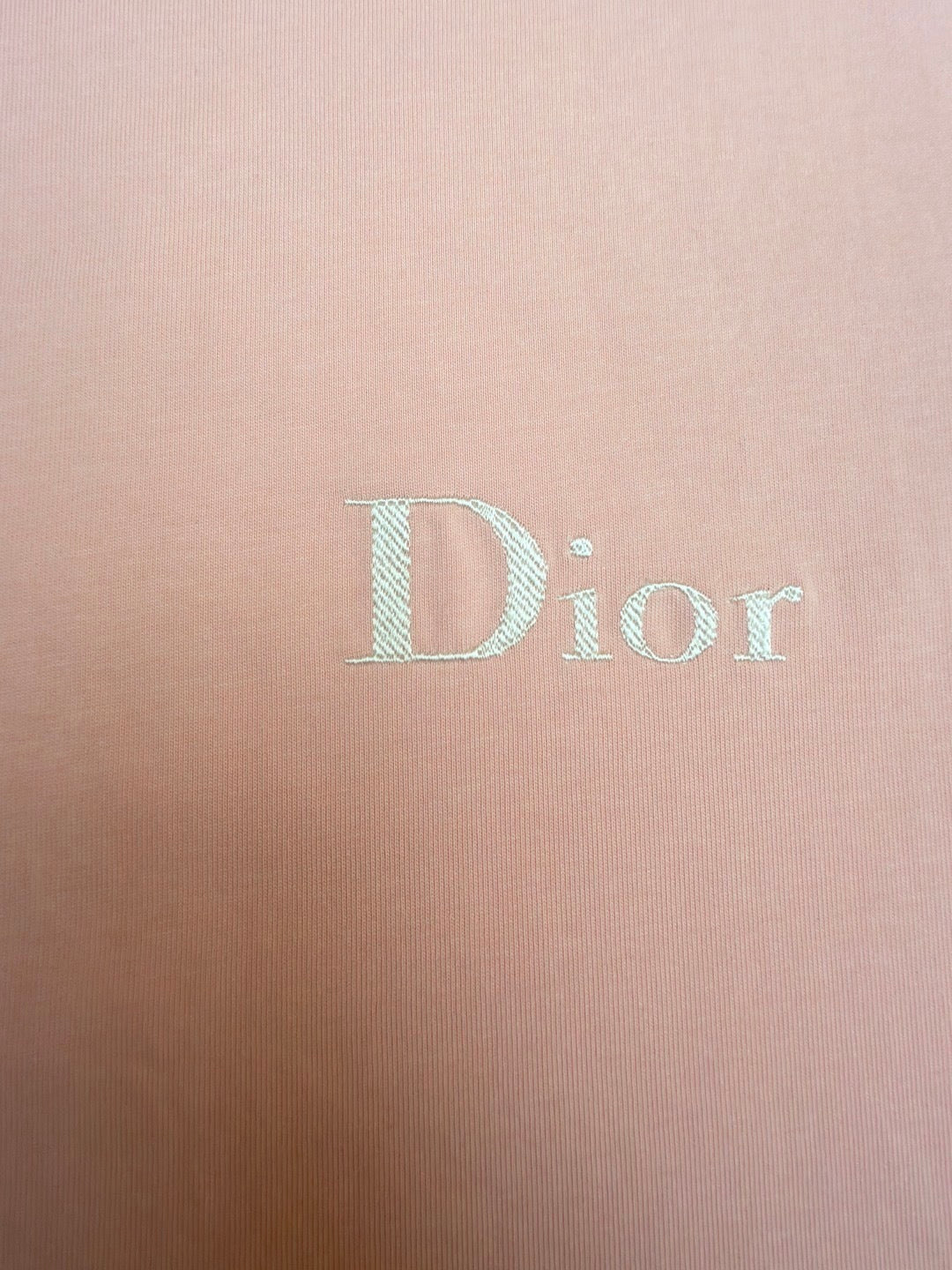 Dior T-Shirt with Dior Embroidery "Pink Cotton Jersey"
