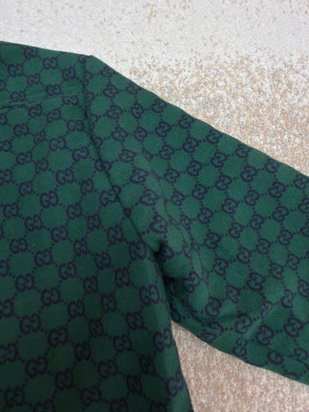 Gucci GG Padded Wool-Felt Bomber Jacket "Green"