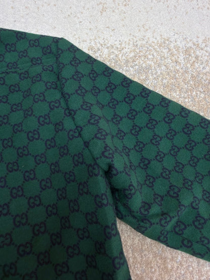 Gucci GG Padded Wool-Felt Bomber Jacket "Green"