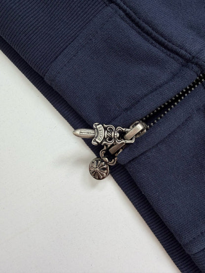 Chrome Hearts Paper Jam Triple Cross Zip Hoodie "Navy"