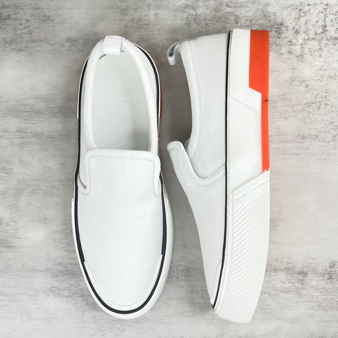 Hermes Gliss Slip-On "White"