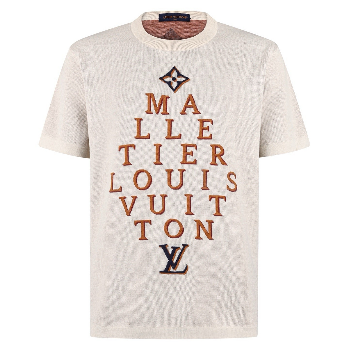 Louis Vuitton Short-Sleeved Signature Crewneck "Light Beige"