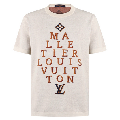 Louis Vuitton Short-Sleeved Signature Crewneck "Light Beige"