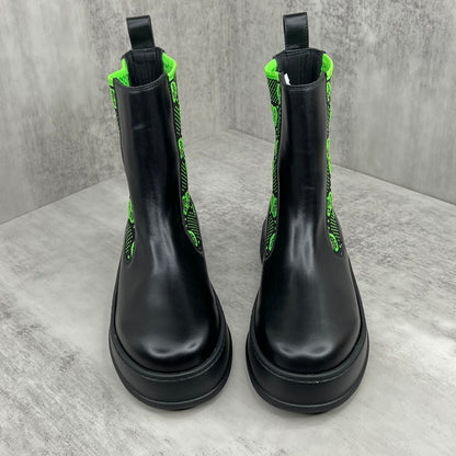 Gucci Leather Chelsea Boots "Green"
