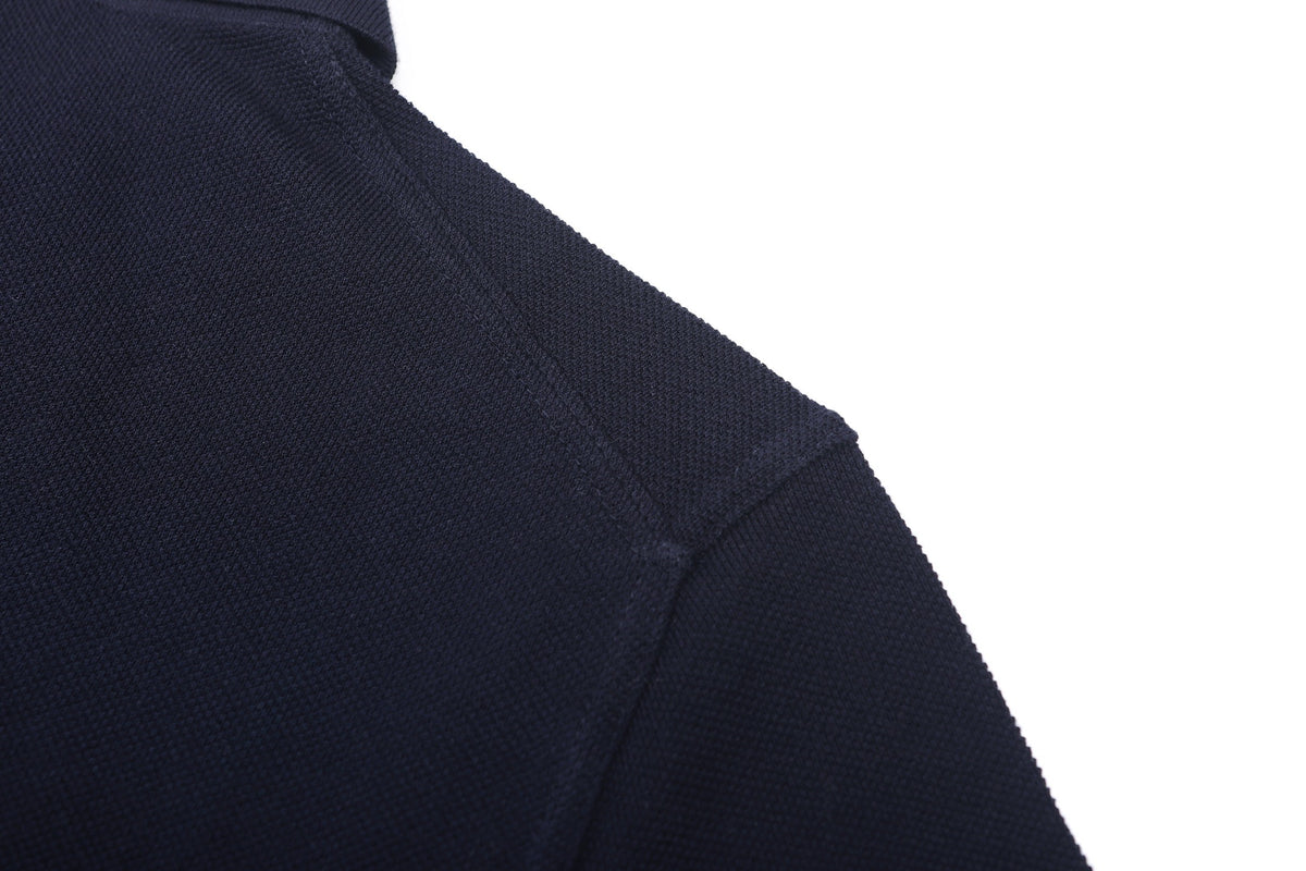 Zegna Cotton Polo Shirt "Navy Blue"