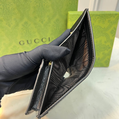 Gucci Wonka GG Monogram Embossed Card Case Wallet