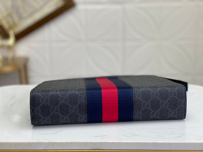 Gucci GG Supreme Sherry Line GG Web Pouch
