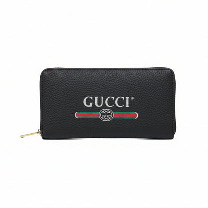 Gucci Print Zip Around Wallet
