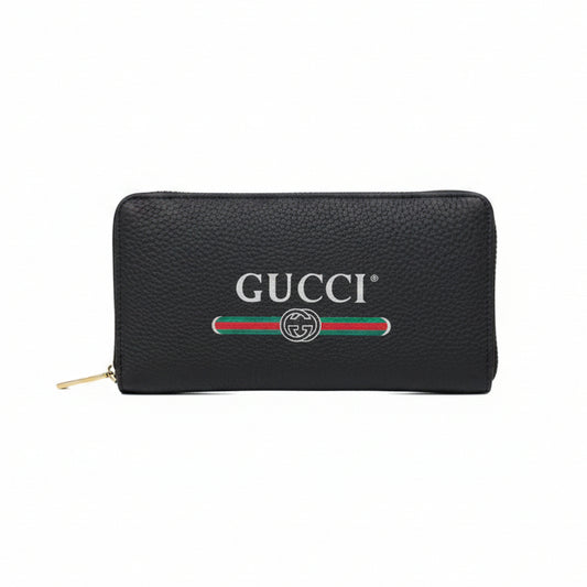 Gucci Print Zip Around Wallet