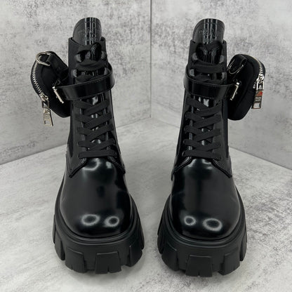 Prada Monolith Leather Boots "Black"