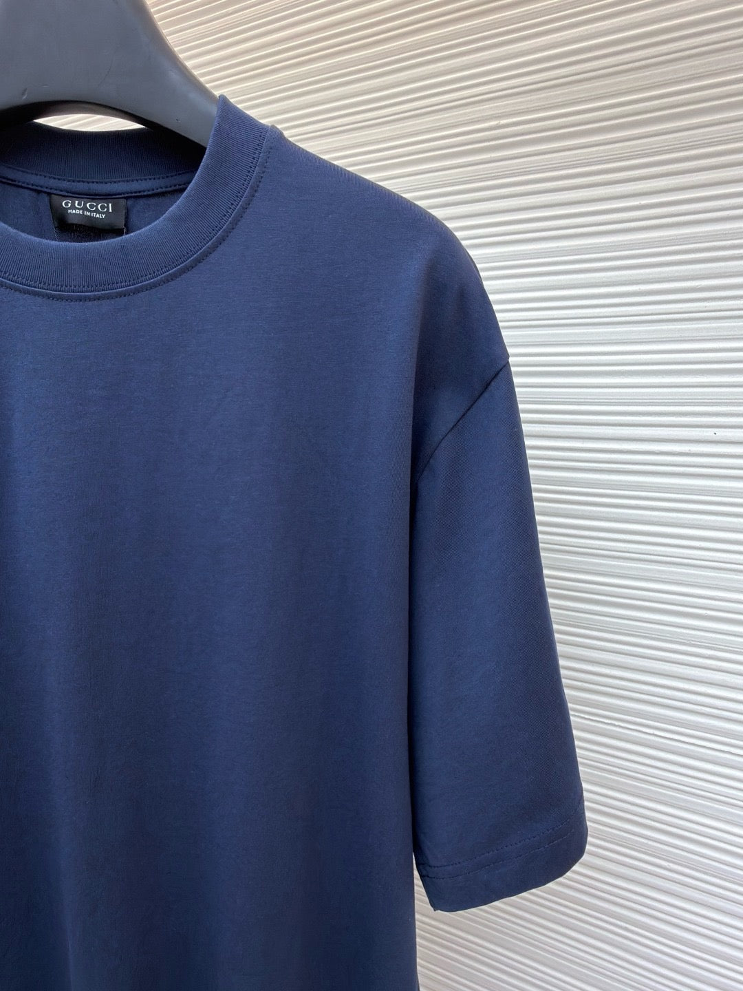 Gucci Cotton Silk Jersey T-shirt "Dark Blue"