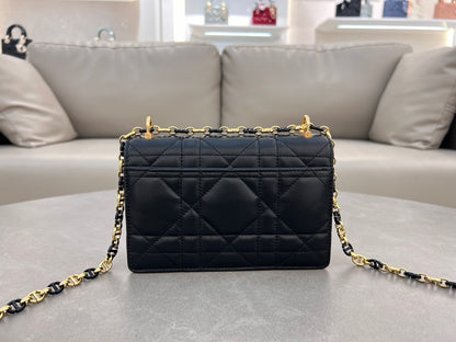 Dior Miss Caro Mini Bag "Black Macrocannage Lambskin"
