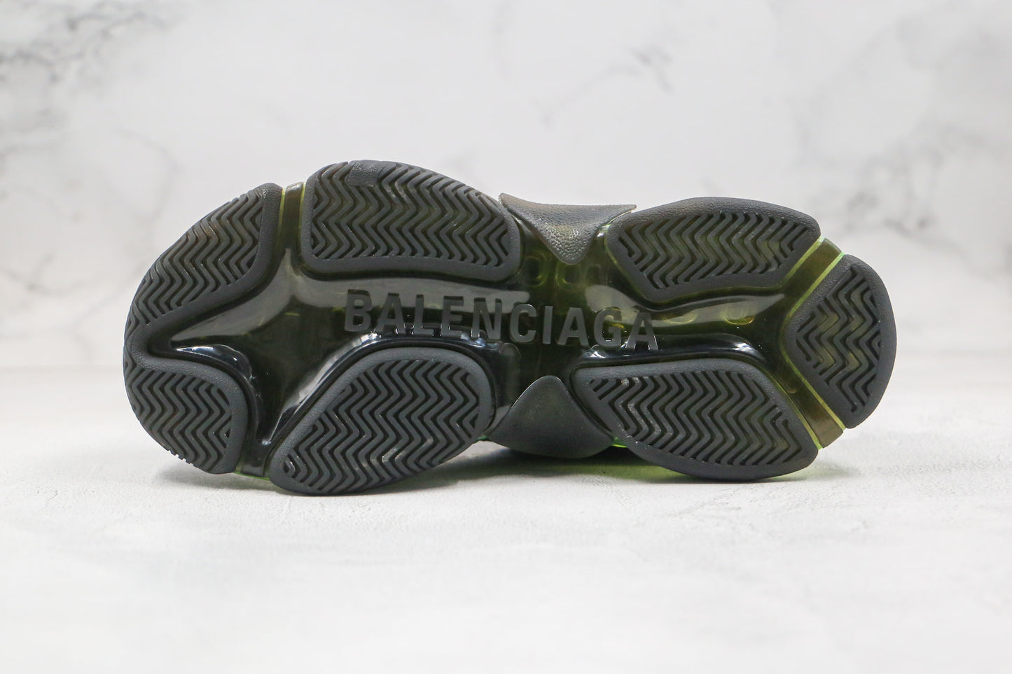 Balenciaga Triple S "Black-Green Clear Sole"