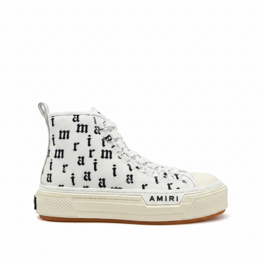 Amiri Court High "White-Black Old English"