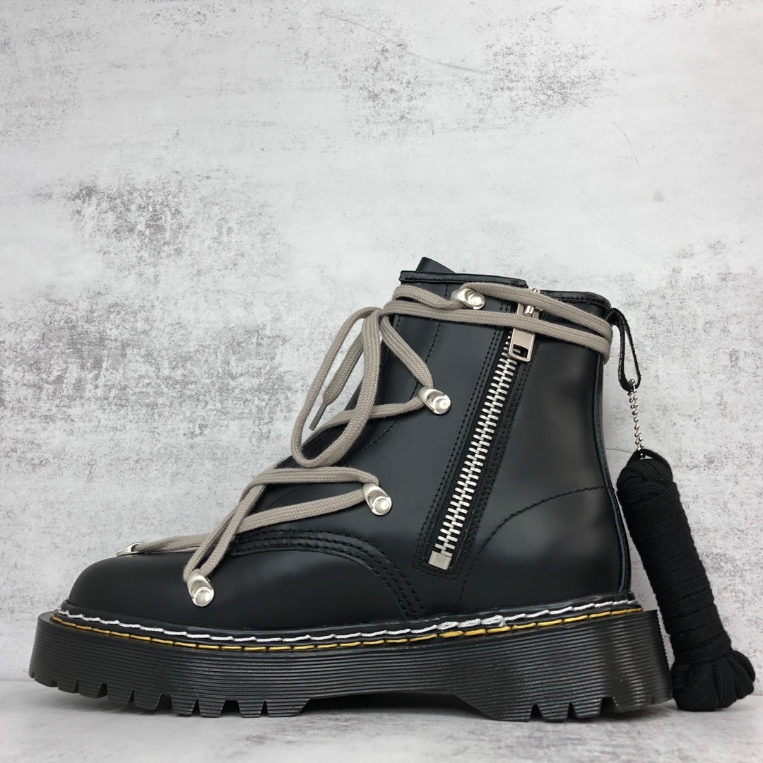 Rick Owens x Dr.Martens Laced Ankle Boots "Black"