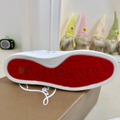 Christian Louboutin Louis Junior Spikes "White"