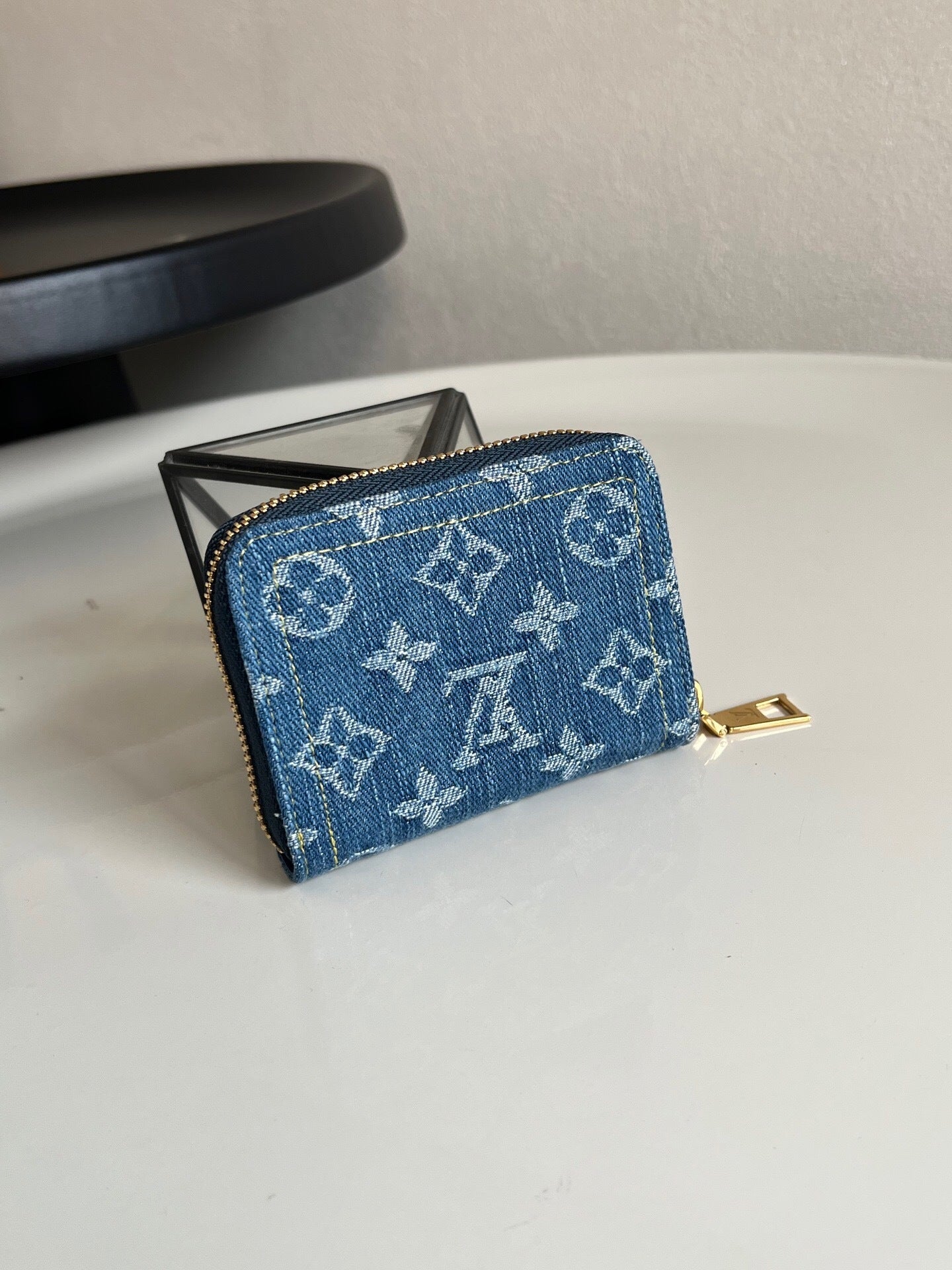 Louis Vuitton Zippy Coin Purse "Monogram Denim Blue"