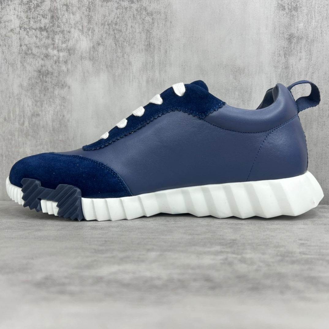 Hermes Bouncing Sneakers "Blue-White-Brown"