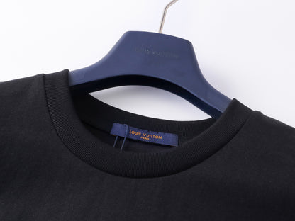 Louis Vuitton Graphic Cotton T-Shirt "Black"