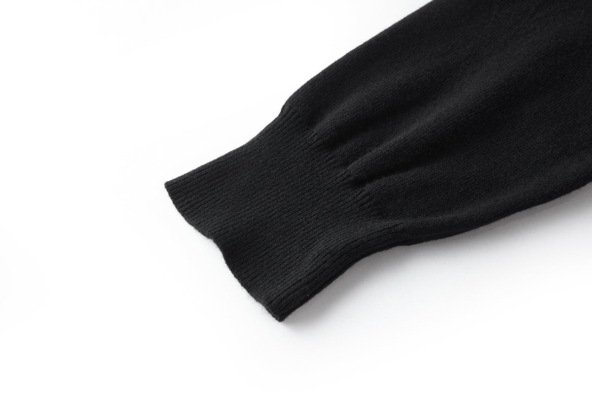 Gucci Knit Wool Sweater with Embroidery "Black"