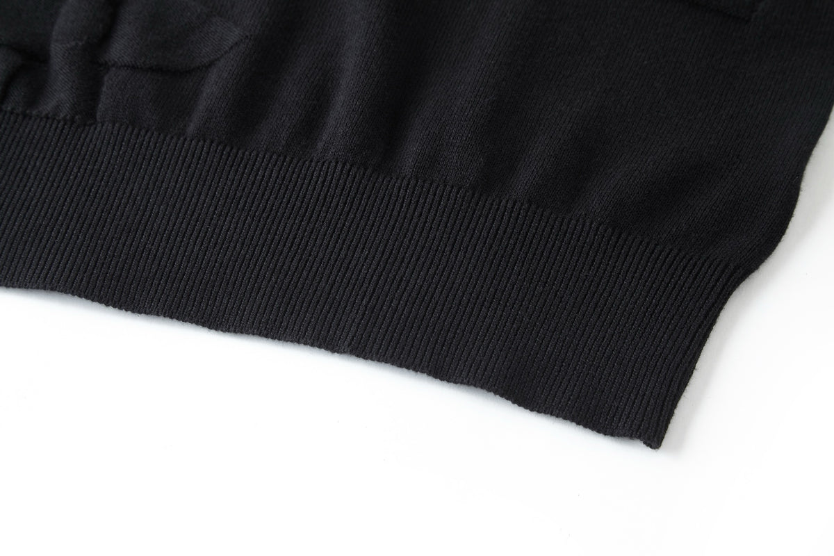 Louis Vuitton Monogram Long-Sleeved Cotton Crewneck "Black"