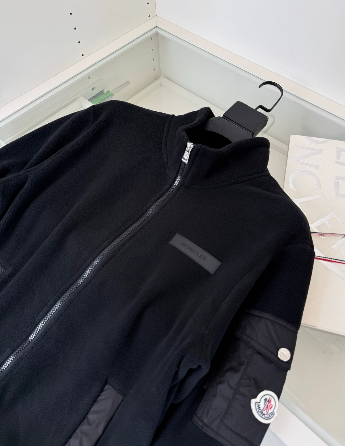 Moncler Fleece Zip Jacket "Black"