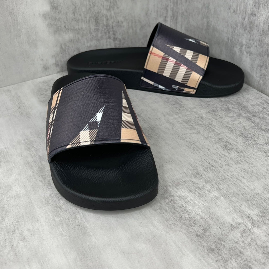 Burberry Slides "Black-Beige"