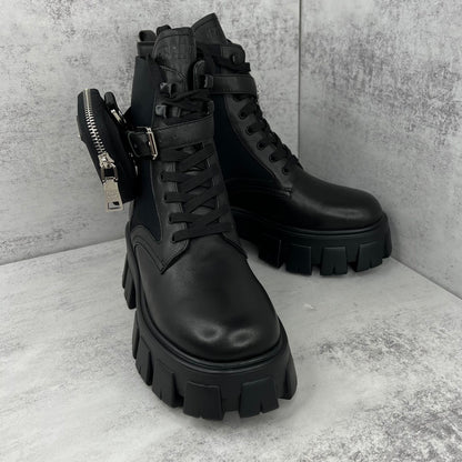 Prada Monolith Leather Boots "Black" V3
