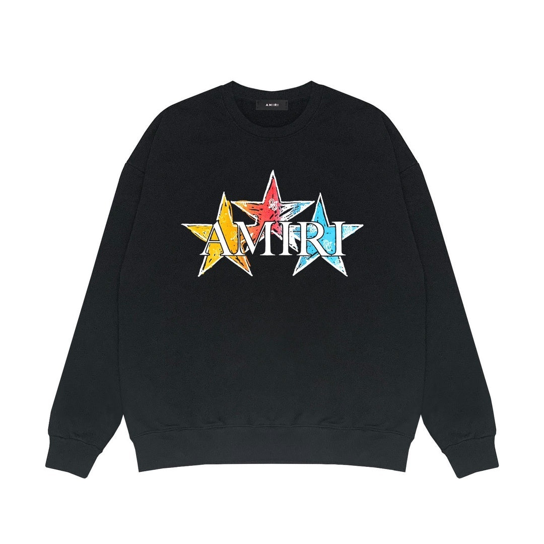 Amiri Stars and Logo Print Sweatshirt "Black"