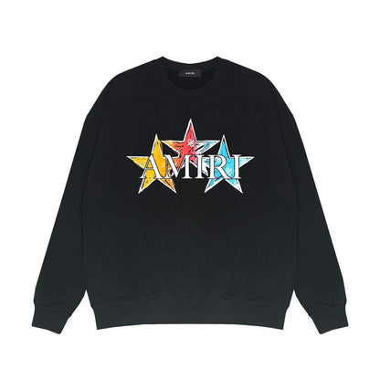 Amiri Stars and Logo Print Sweatshirt "Black"