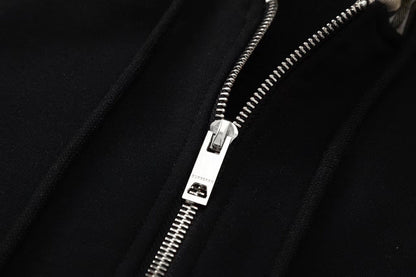 Burberry Zip-Up Hoodie "Black-Beige"