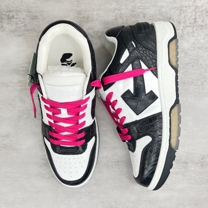 Off-White Out Of Office "Black-White Crocodile Pattern"