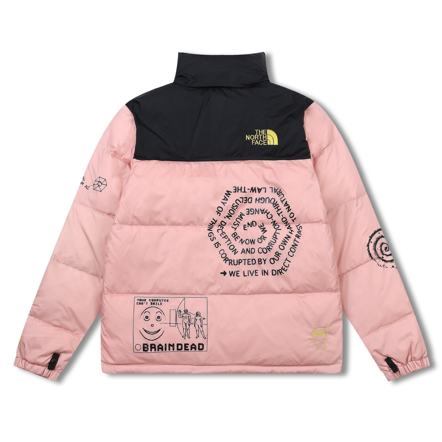 Brain Dead x The North Face Down Jacket "Pink-Black"