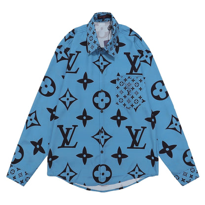 Louis Vuitton Giant Monogram Shirt "Blue-Black"