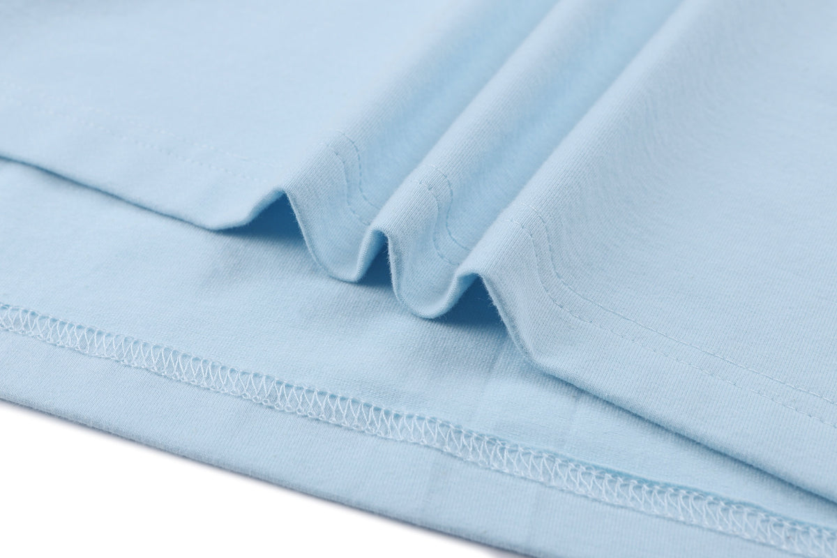 Louis Vuitton Striped Short-Sleeved T-Shirt "Pale Blue-Orange"