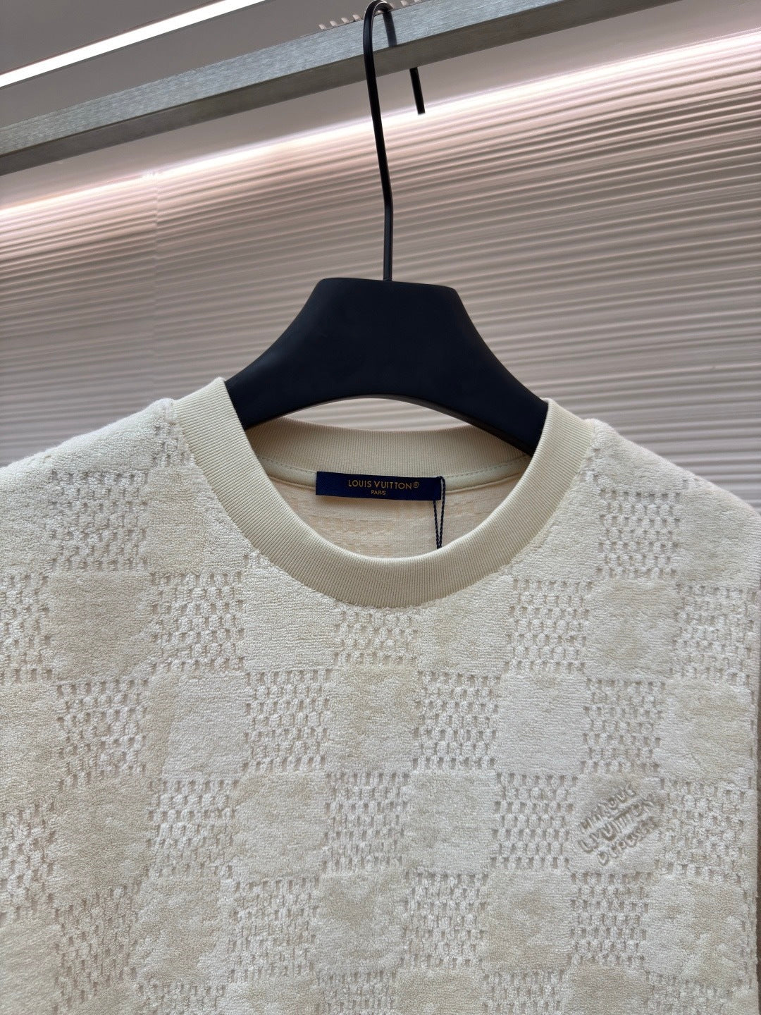 Louis Vuitton Damier French Terry T-Shirt "Light Beige"
