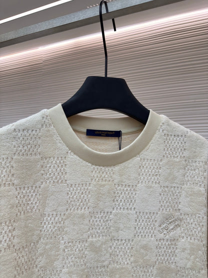 Louis Vuitton Damier French Terry T-Shirt "Light Beige"