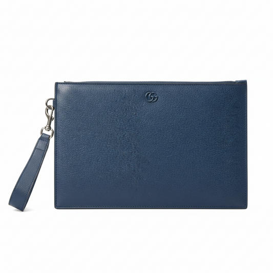 Gucci Leather GG Marmont Pouch