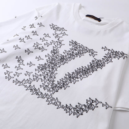 Louis Vuitton Planes Print T-Shirt "White"