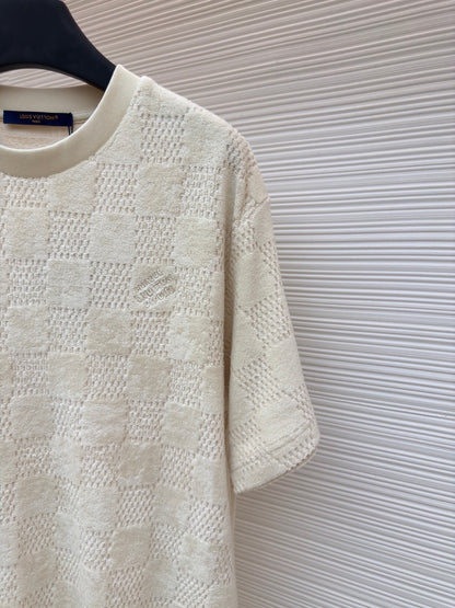 Louis Vuitton Damier French Terry T-Shirt "Light Beige"
