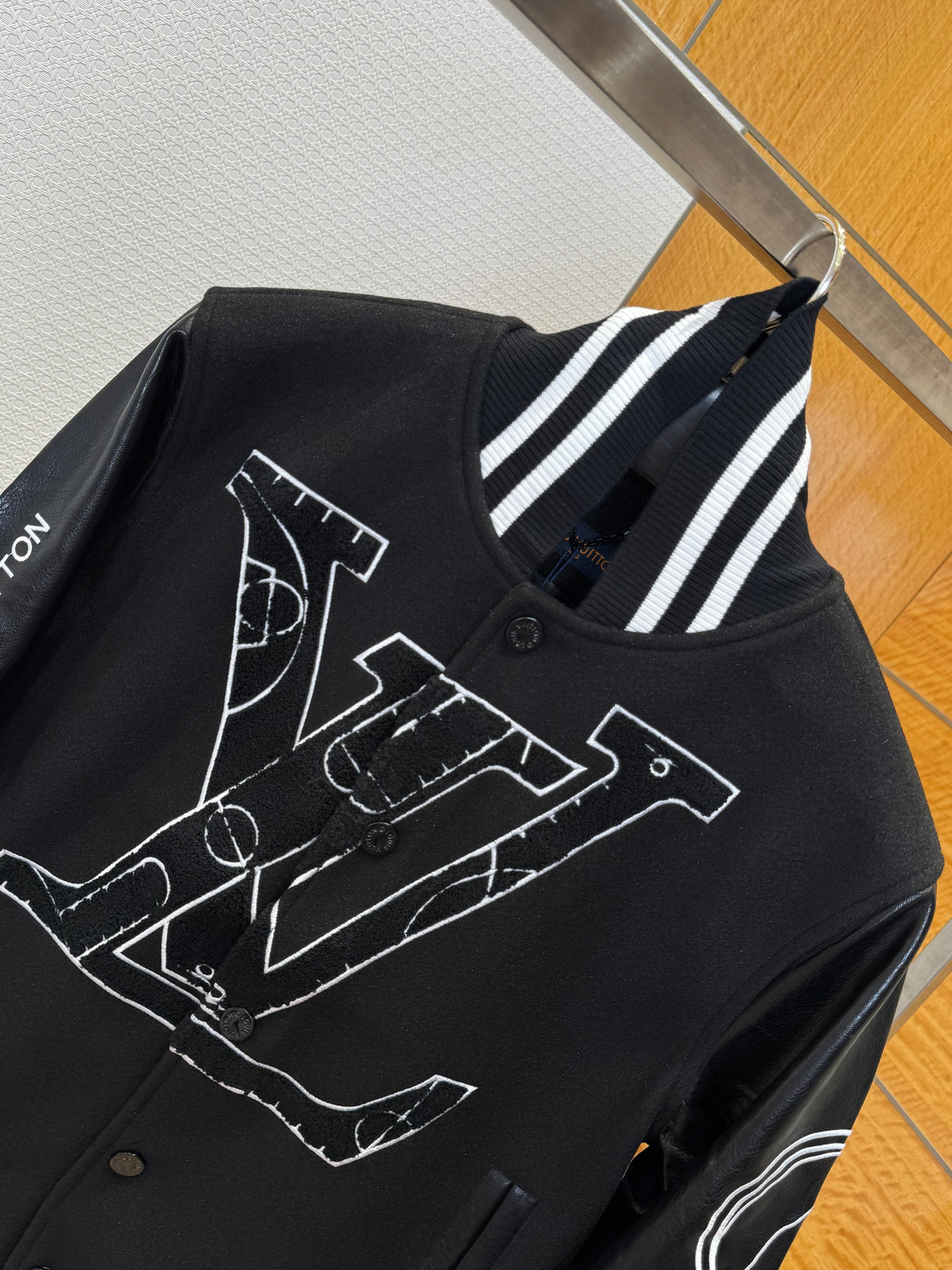 NBA x Louis Vuitton Leather Basketball Jacket "Black"