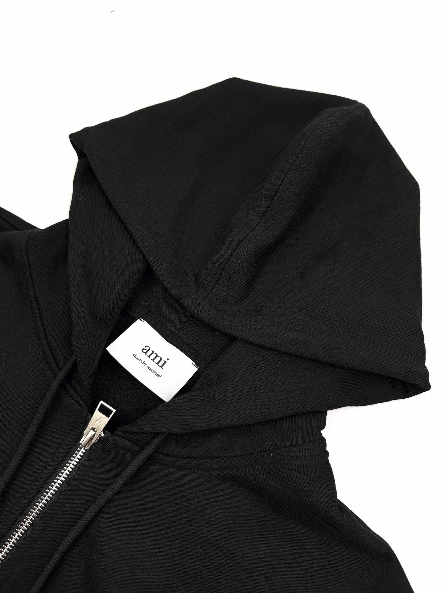 Ami Paris Zip-Up Hoodie "Black"