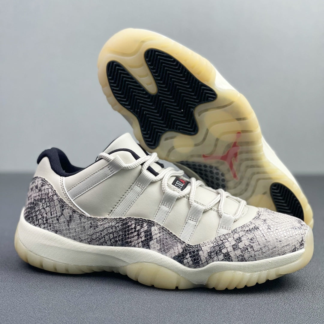 Air Jordan 11 Retro Low "Light Bone Snakeskin"