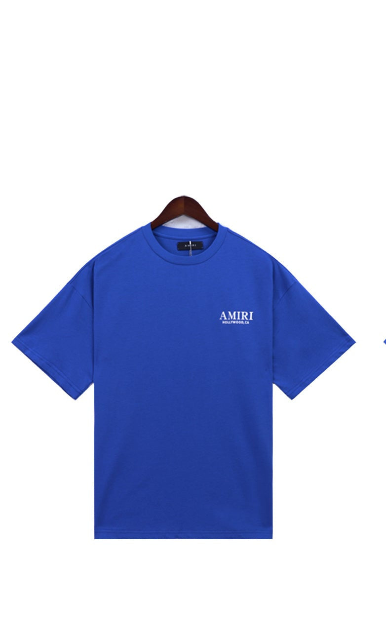 Amiri Bones Stacked T-Shirt "Blue-White"