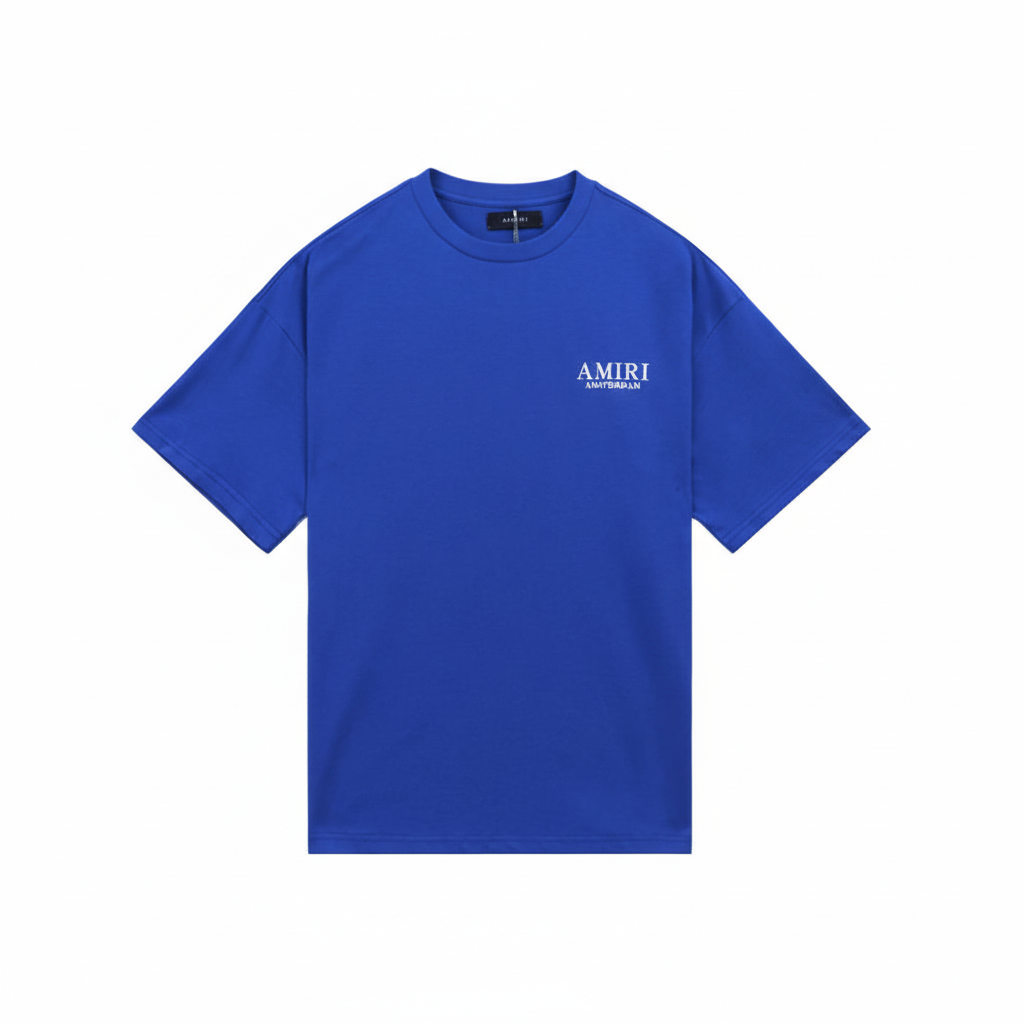 Amiri Bones Stacked T-Shirt "Blue-White"
